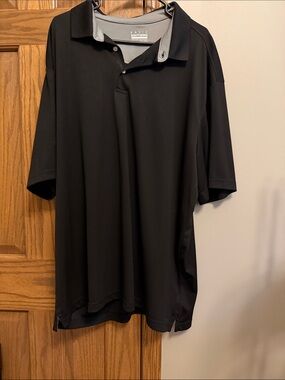 Basic Editions Black Men’s Short-Sleeve Polo. XXL